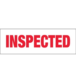 2" x 110 yds. - "Inspected" (18 Pack) Pre-Printed Carton Sealing Tape (18 Per Case)