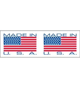 2" x 110 yds. - "Made In USA" (18 Pack) Pre-Printed Carton Sealing Tape (18 Per Case)