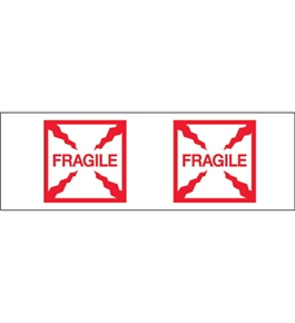 2" x 55 yds. - "Fragile (Box)" (18 Pack) Tape Logic™ Pre-Printed Carton Sealing Tape (18 Per Case)