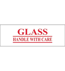 2" x 55 yds. - "Glass - Handle With Care" (6 Pack) Tape Logic™ Pre-Printed Carton Sealing Tape (6 Per Case)