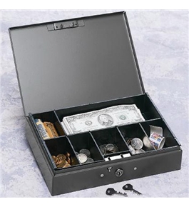 MMF 7-Compartment Low Profile Steel Cash Box