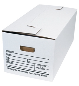 24" x 12" x 10" Interlocking Flap File Storage Boxes (12 Each Per Case)