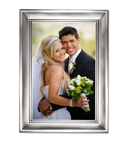Lawrence Frames Brushed Pewter 4 by 6 Metal Picture Frame