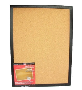 Dooley Boards Black Framed Cork Board, 17 x 23 Inch, Black (1824COBL)