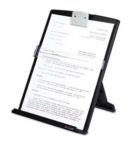 3 Pack Fold-Flat Freestanding Desktop Copyholder, Plastic, 150 Sheet Capacity, Black by 3M (Catalog Category: Paper, Pens & Desk Supplies / Copyholders)