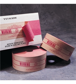 3" x 450' - "Warning" Central - 260 Pre-Printed Reinforced Tape (10 Per Case)