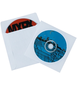 4 7/8" x 5" Paper Windowed CD Sleeves (500 Per Case)