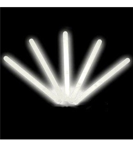 4" Lumistick Glow Stick Light Sticks White (Tube of 25)