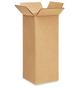 4" x 4" x 10" Tall Corrugated Boxes (Bundle of 25)