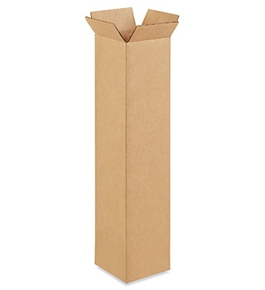 4" x 4" x 20" Tall Corrugated Boxes (Bundle of 25)