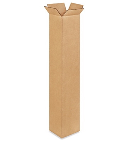 4" x 4" x 24" Tall Corrugated Boxes (Bundle of 25)