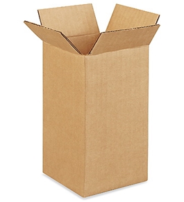 4" x 4" x 8" Tall Corrugated Boxes (Bundle of 25)