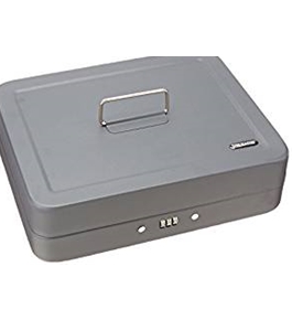 STEELMASTER Combination Lock Security Box, Gray, 2216190G2