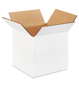 5" x 5" x 5" White Corrugated Boxes (Bundle of 25)