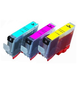 6-Pack Non-OEM Ink w/ Chip for CLI-221 Canon Pixma Canon iP3600 iP4600 iP4700 MP560 MP620 MP640 MX860