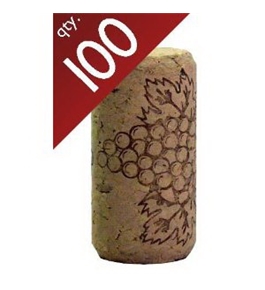 #8 Straight corks 7/8" x 1 3/4" Bag of 100