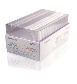 Memorex 5mm Slim CD/DVD Jewel Cases - 50 Pack