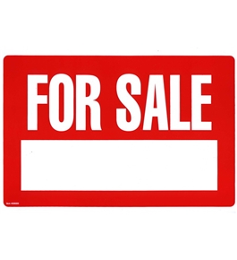 Garvey Printed Plastic Sign 098009 For Sale/Lettering Red and White