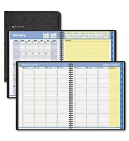 AT-A-GLANCE QuickNotes Weekly/Monthly Appointment Book, 8 1/4 x 10 7/8, Black, 2015