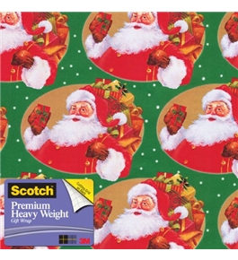 Scotch Gift Wrap, Santa's Sack Pattern, 25-Square Feet, 30-Inch x 10-Feet (AM-WPSS-12)