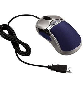 Fellowes HD Precision Optical Gel Mouse, Silver/Blue - 98905