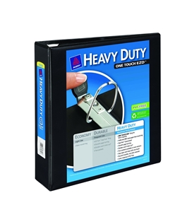 Heavy Duty 2 inch Black View Binder with One Touch EZDTM Ring