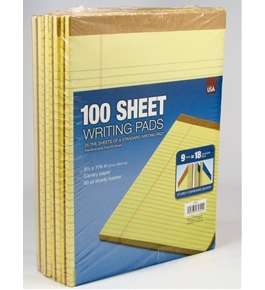 Tops 100-Sheet Legal Pads Canary Yellow pack of 9 pads