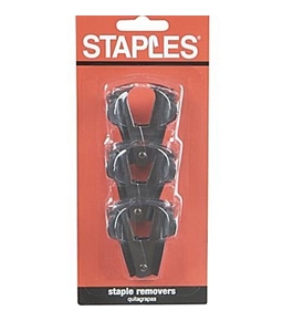 Staples Claw Staple Remover, 3/Pack