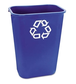 RCP295773BE - Rubbermaid Large Deskside Recycle Container w/Symbol