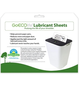 GoECO Shredder Lubricant Sheets - 12 Sheets per Pack (GLS12)