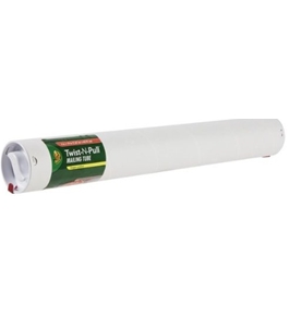 Duck Brand Twist-N-Pull Tamper-Evident Mailing Tube, 3 x 36 Inches, White, 12-Pack  - 1176732