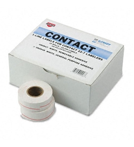 Garvey One-Line Pricemarker Labels, 7/16 x 13/16 Inches, White, 1200/Roll, 16 Rolls/Box (090948)