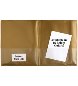 StoreSMART Gold Plastic Archival Folders 25-pack - Letter-Size Twin Pocket - R900GOLD25