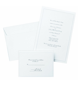 Gartner Studios Border Wedding Invitation Kit, Pearl White, 50-Count  - 61001