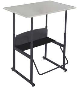 Safco Products AlphaBetter Stool for AlphaBetter Stand-Up Desk, 36" x 24" Standard Top, Beige Top, Black Frame, 1206BE