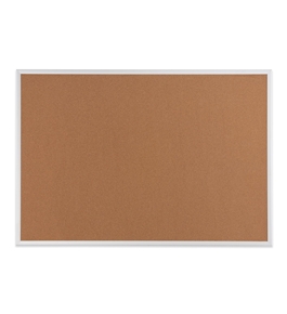 Quartet Cork Bulletin Board, Aluminum Frame, 36 x 48 Inches - 85134-2