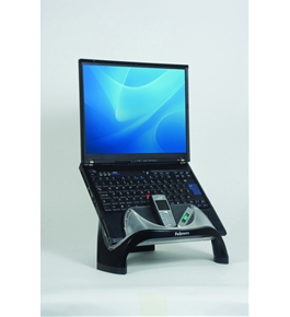 Laptop Riser with USB Connection 13 1/8 x 10 5/8 x 7 1/2 Black/Clear