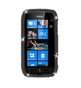 Eagle Cell PDNK710F01 RingBling Brilliant Diamond Case for Nokia Lumia 710 - Black