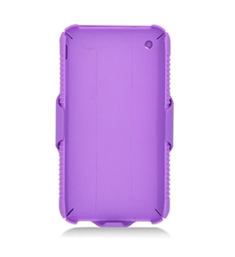 Eagle Cell POIPHONE3GRSTHL05 SkinnySuit Clipster Combo Case with Kick Stand and Holster Belt Clip for iPhone 3G - Purple