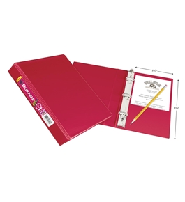 Avery Durable View Binder with 1-Inch Round Ring, Red, 5.5 x 8.5 Inches  - 17163