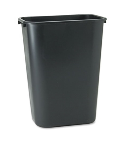 10.25 Gallon Wastebasket, Black