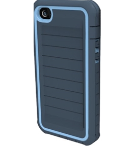 Body Glove ShockSuit Rugged Case for iPhone 4/4S - Retail Packaging - Midnight/Powder Blue