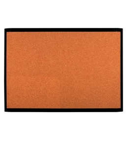 Quartet Cork Bulletin Board, 17 x 23 Inches, Black Frame  - MHOB1723-BK