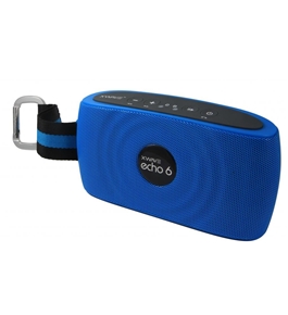 XWAVE echo 6 6W Hi-Fi Portable Wireless Bluetooth Speaker with Built-in Microphone 12 hour rechargeable battery (Blue)