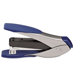ACCO - SmartTouch Stapler, Half Strip, 25-Sheet Capacity, Silver/Blue