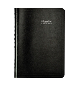 Brownline Daily Academic Planner, August 2014 - July 2015, Twin-Wire, Black 8 x 5 inches 1 Planner - CA201.BLK-15