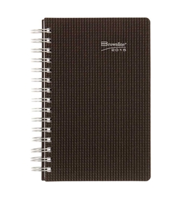 Brownline 8 X 5 Inches 2015 Duraflex Daily Planner with Twin-Wire, Black  - CB634V.BLK-15