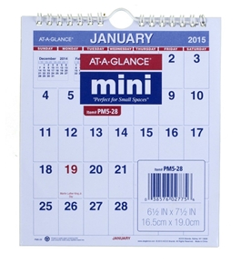 AT-A-GLANCE QuickNotes Monthly Wall Calendar 2015, Wirebound, 12 x 17 Inch Page Size  - PM528