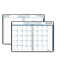 24/7 Daily Appointment Book/Monthly Planner, 7 X 10, Black, 2015, Total 2 CT