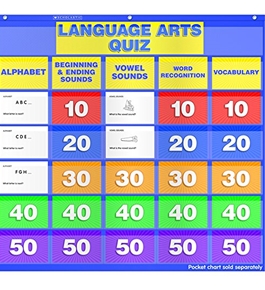 SCHOLASTIC TEACHING RESOURCES LANGUAGE ARTS CLASS QUIZ K-1 POCKET - Set of 3